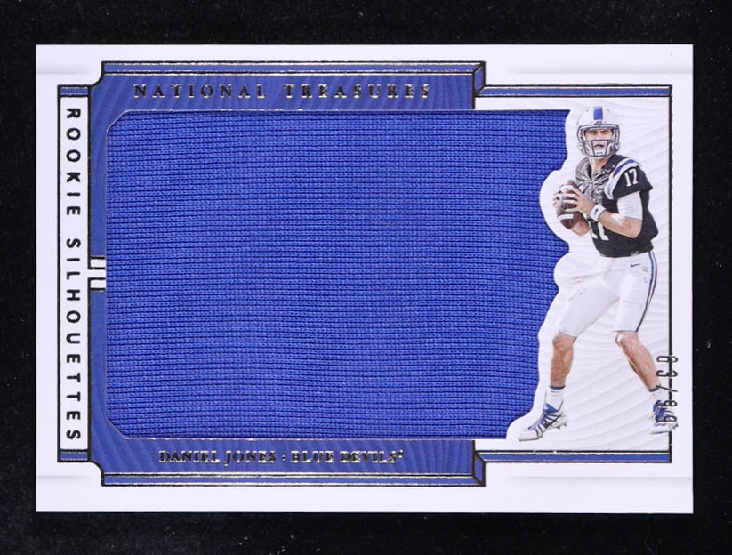 Daniel Jones 2019 Panini National Treasures Collegiate Rookie Silhouettes #1 #63/99 RC at PristineAuction.com Daniel Jones 2019 Panini National Treasures Collegiate Rookie Silhouettes #1 #63/99 RC at PristineAuction.com