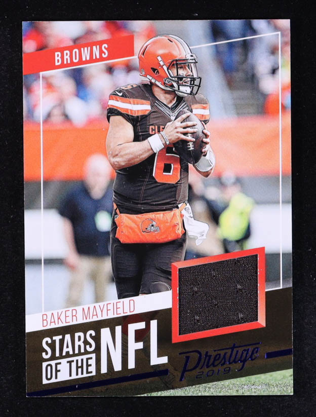 Baker Mayfield 2019 Prestige Stars of the NFL Jerseys Xtra Points Blue #22 at PristineAuction.com Baker Mayfield 2019 Prestige Stars of the NFL Jerseys Xtra Points Blue #22 at PristineAuction.com