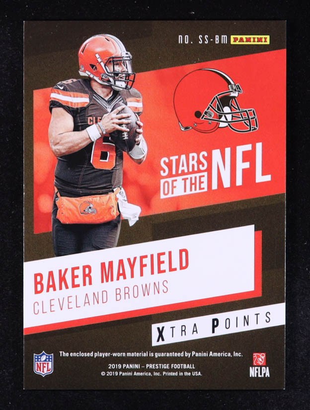 Baker Mayfield 2019 Prestige Stars of the NFL Jerseys Xtra Points Blue #22 at PristineAuction.com Baker Mayfield 2019 Prestige Stars of the NFL Jerseys Xtra Points Blue #22 at PristineAuction.com