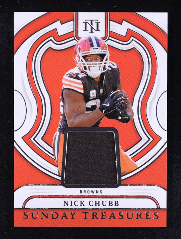 Nick Chubb 2024 Panini National Treasures Sunday Treasures #18 #97/99 at PristineAuction.com Nick Chubb 2024 Panini National Treasures Sunday Treasures #18 #97/99 at PristineAuction.com