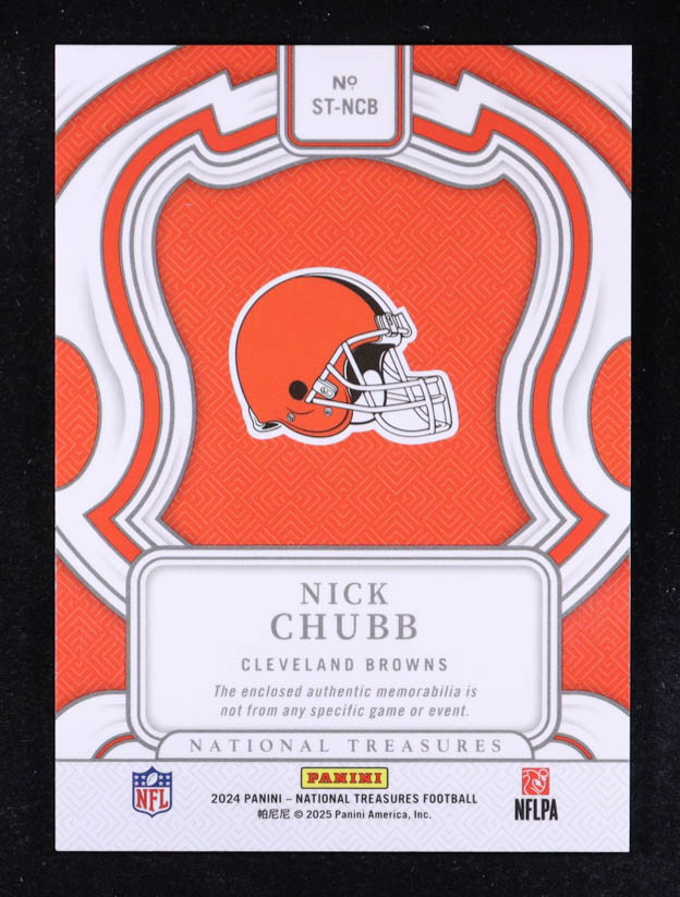 Nick Chubb 2024 Panini National Treasures Sunday Treasures #18 #97/99 at PristineAuction.com Nick Chubb 2024 Panini National Treasures Sunday Treasures #18 #97/99 at PristineAuction.com