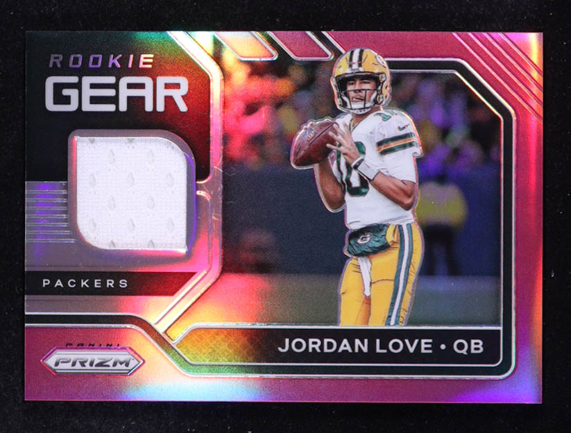 Jordan Love 2020 Panini Prizm Rookie Gear Pink #5 RC at PristineAuction.com Jordan Love 2020 Panini Prizm Rookie Gear Pink #5 RC at PristineAuction.com