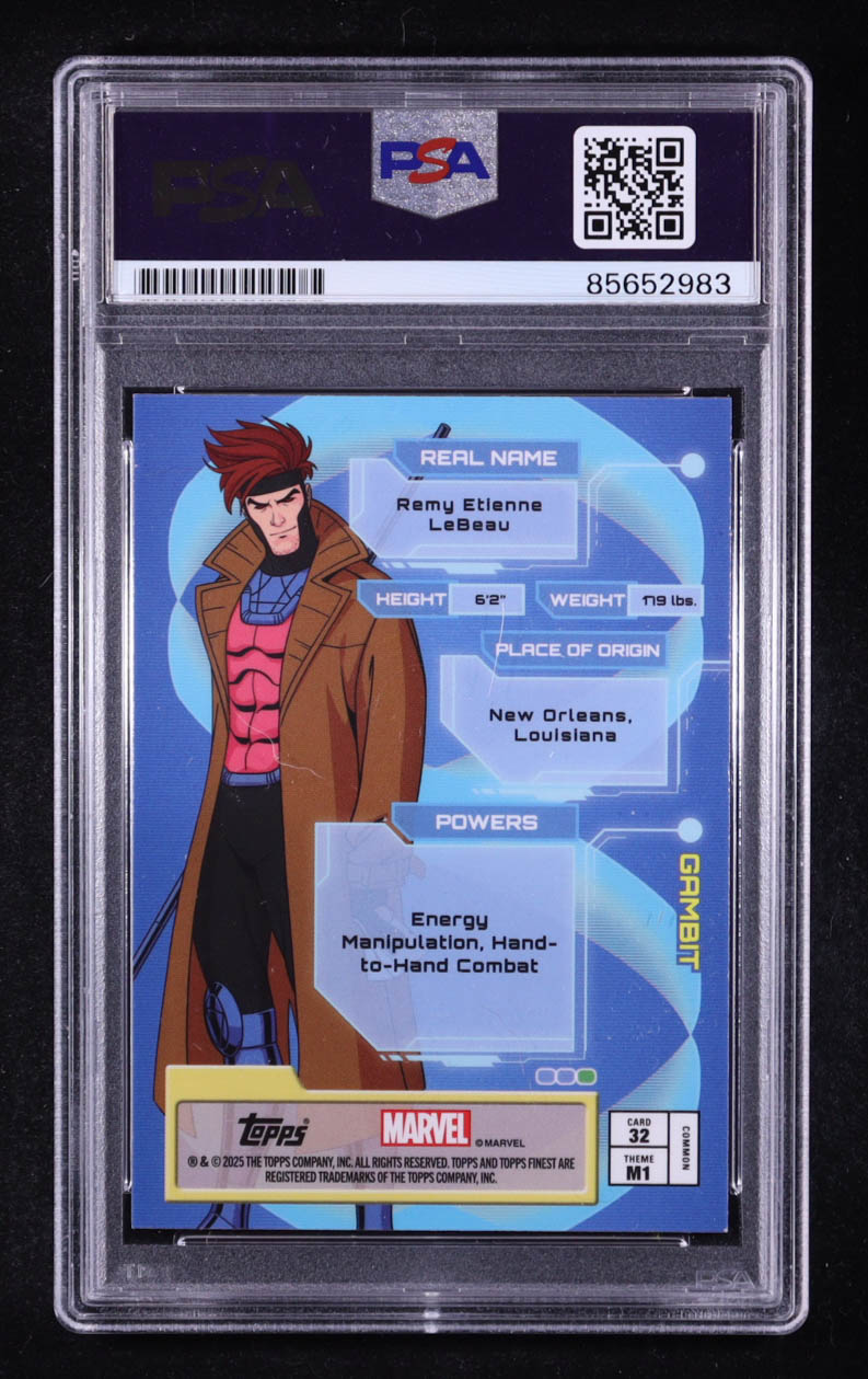 Channing Tatum Signed Gambit 2025 Topps Finest Marvel Masters #32 (PSA) at PristineAuction.com Channing Tatum Signed Gambit 2025 Topps Finest Marvel Masters #32 (PSA) at PristineAuction.com
