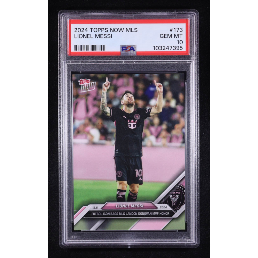 Lionel Messi 2024 Topps Now MLS #173 (PSA 10) at PristineAuction.com