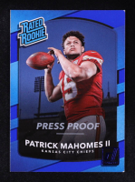 Patrick Mahomes II 2017 Donruss Press Proofs Blue #327 RR RC at PristineAuction.com