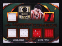 Michael Jordan / Scottie Pippen 2019 Leaf Ultimate Sports Ultimate Combos Materials Bronze Spectrum Foil #UC08 #3/25 at PristineAuction.com