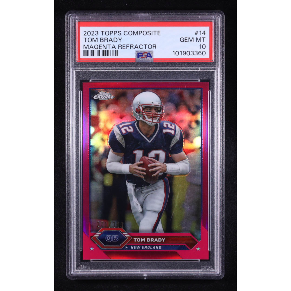 Tom Brady 2023 Topps Composite Magenta Refractor #14 #271/399 (PSA 10) at PristineAuction.com