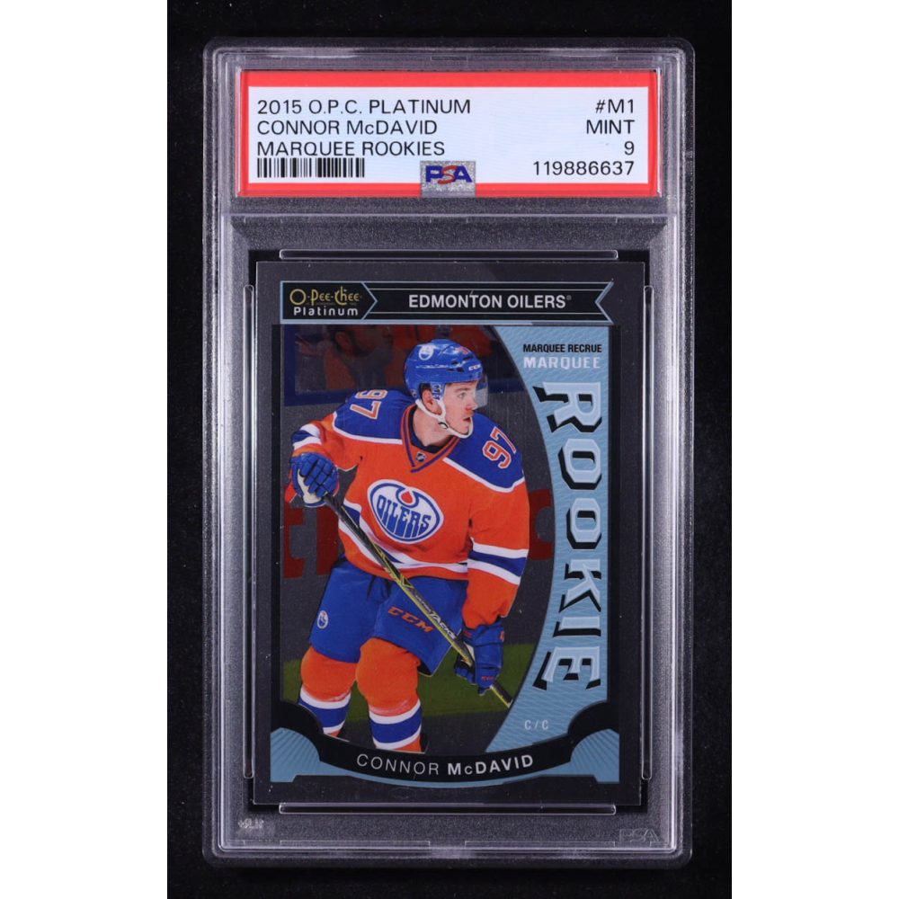 Connor McDavid 2015-16 O-Pee-Chee Platinum Marquee Rookies #M1 RC (PSA 9) at PristineAuction.com