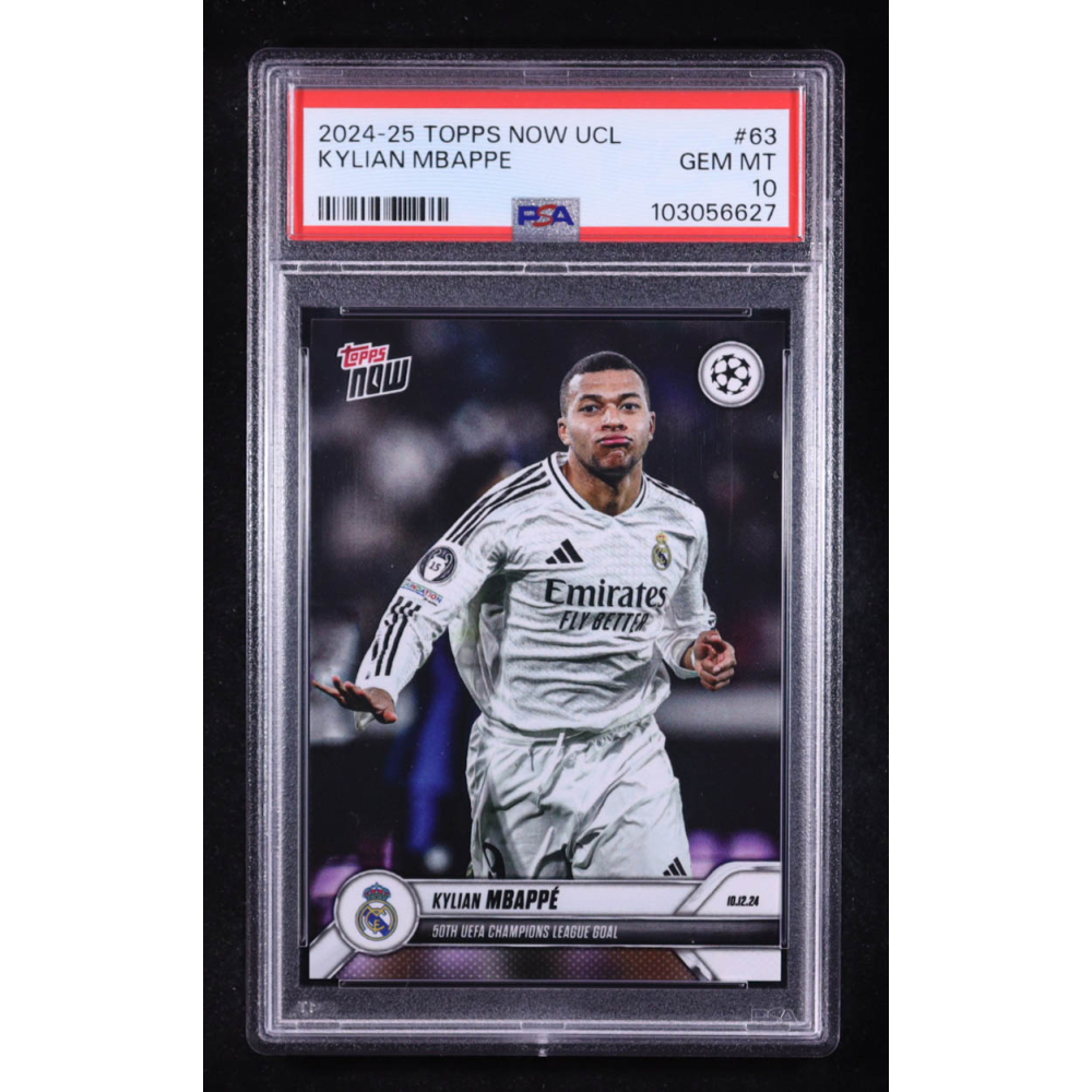 Kylian Mbappe 2024-25 Topps Now UEFA Club Competitions #63 (PSA 10) at PristineAuction.com