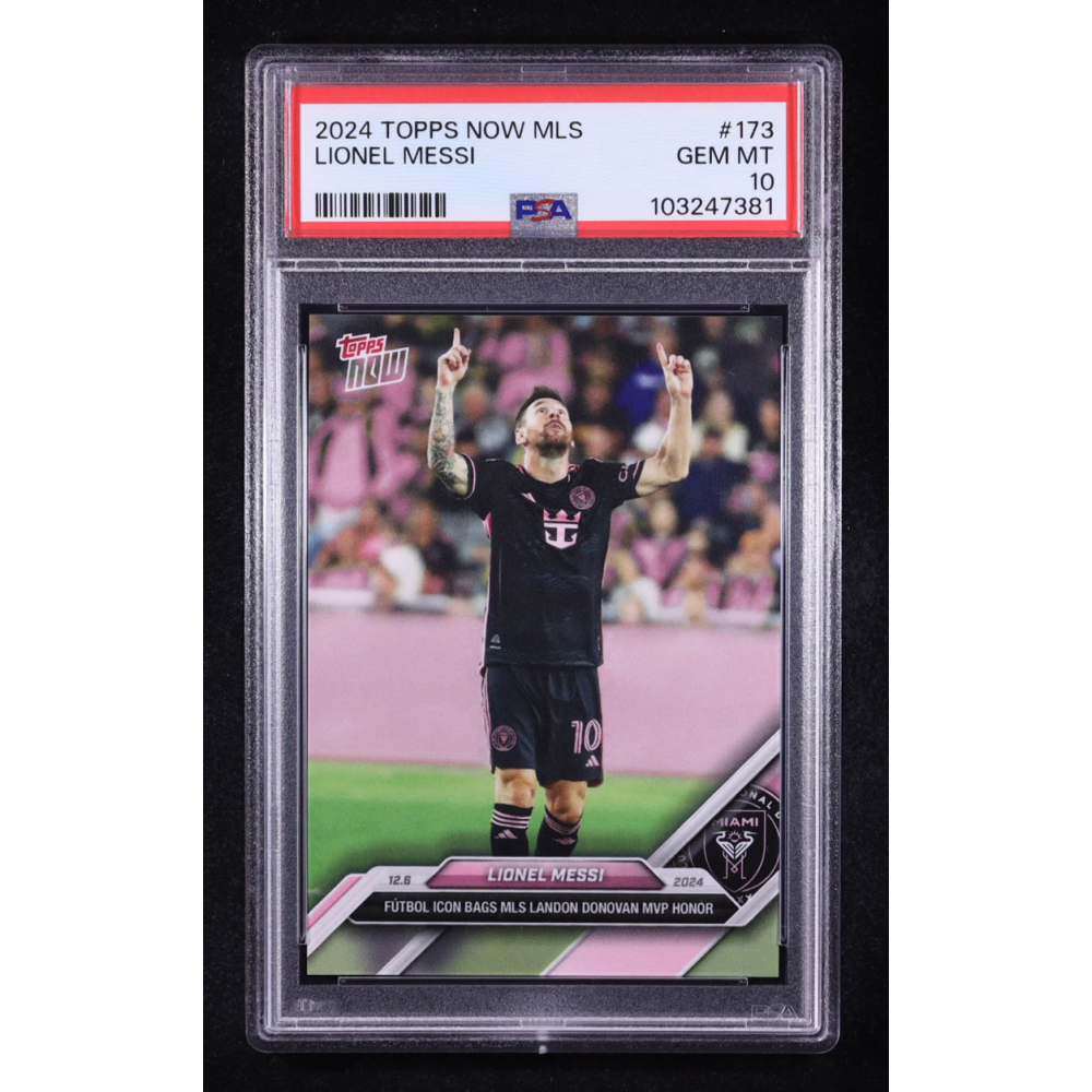 Lionel Messi 2024 Topps Now MLS #173 (PSA 10) at PristineAuction.com