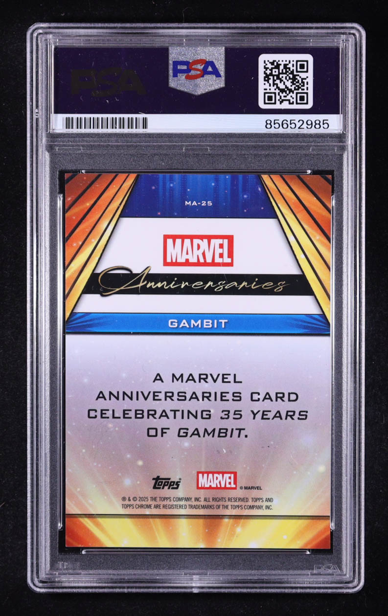 Channing Tatum Signed Gambit 2025 Topps Chrome Marvel Anniversaries #25 (PSA) at PristineAuction.com Channing Tatum Signed Gambit 2025 Topps Chrome Marvel Anniversaries #25 (PSA) at PristineAuction.com