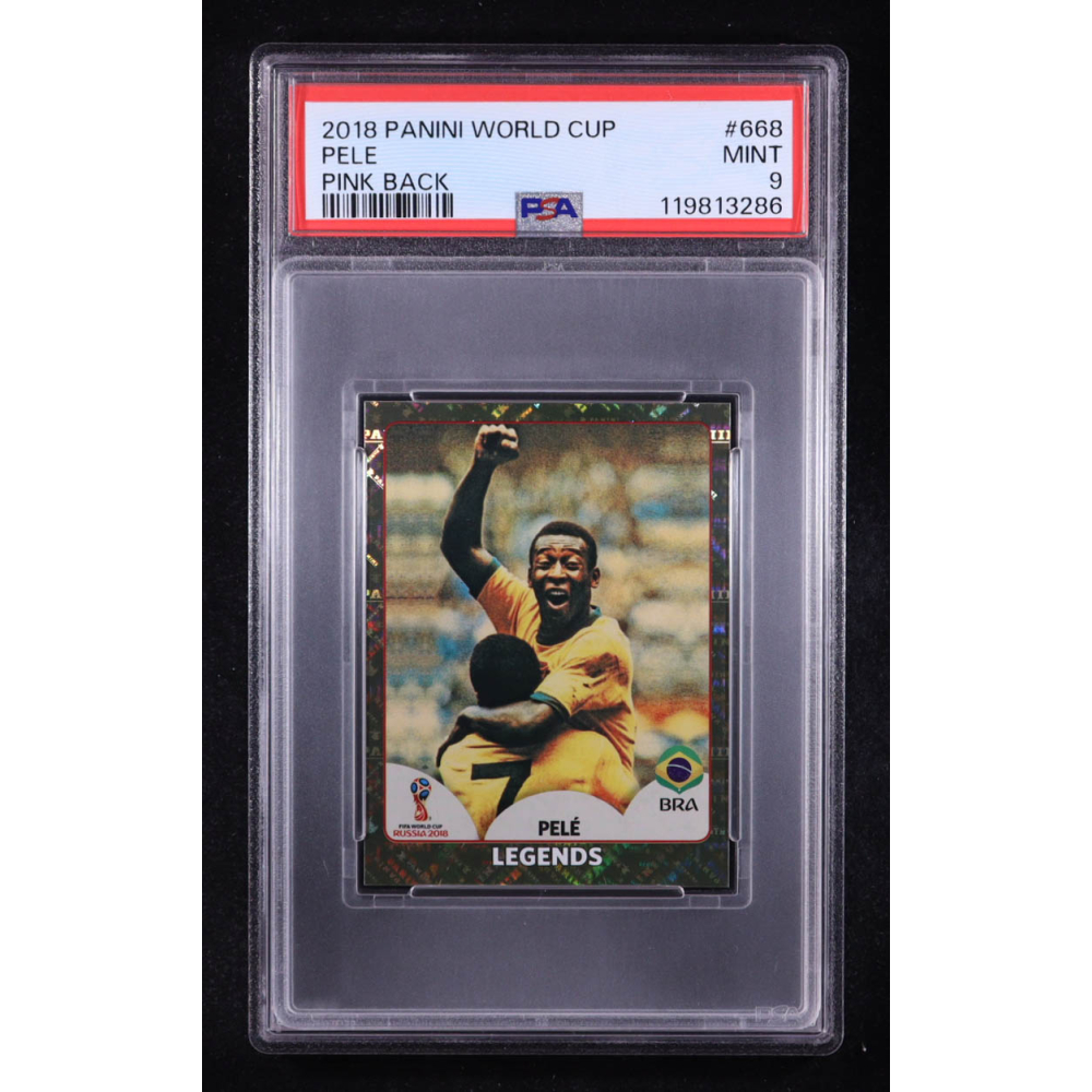 Pele 2018 Panini World Cup Pink Back #668 (PSA 9) at PristineAuction.com
