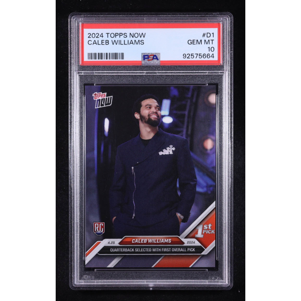 Caleb Williams 2024 Topps Now #D1 RC (PSA 10) at PristineAuction.com