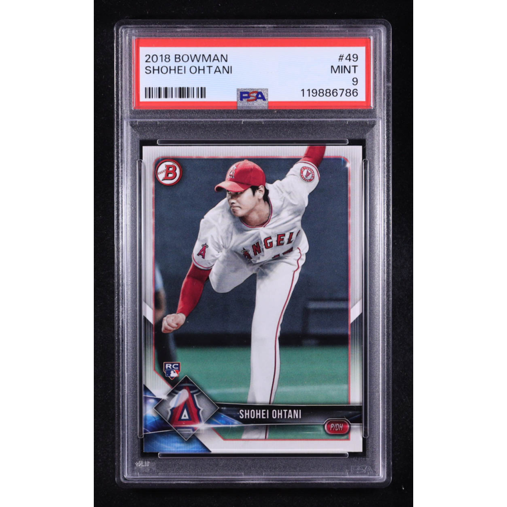 Shohei Ohtani 2018 Bowman #49 RC (PSA 9) at PristineAuction.com