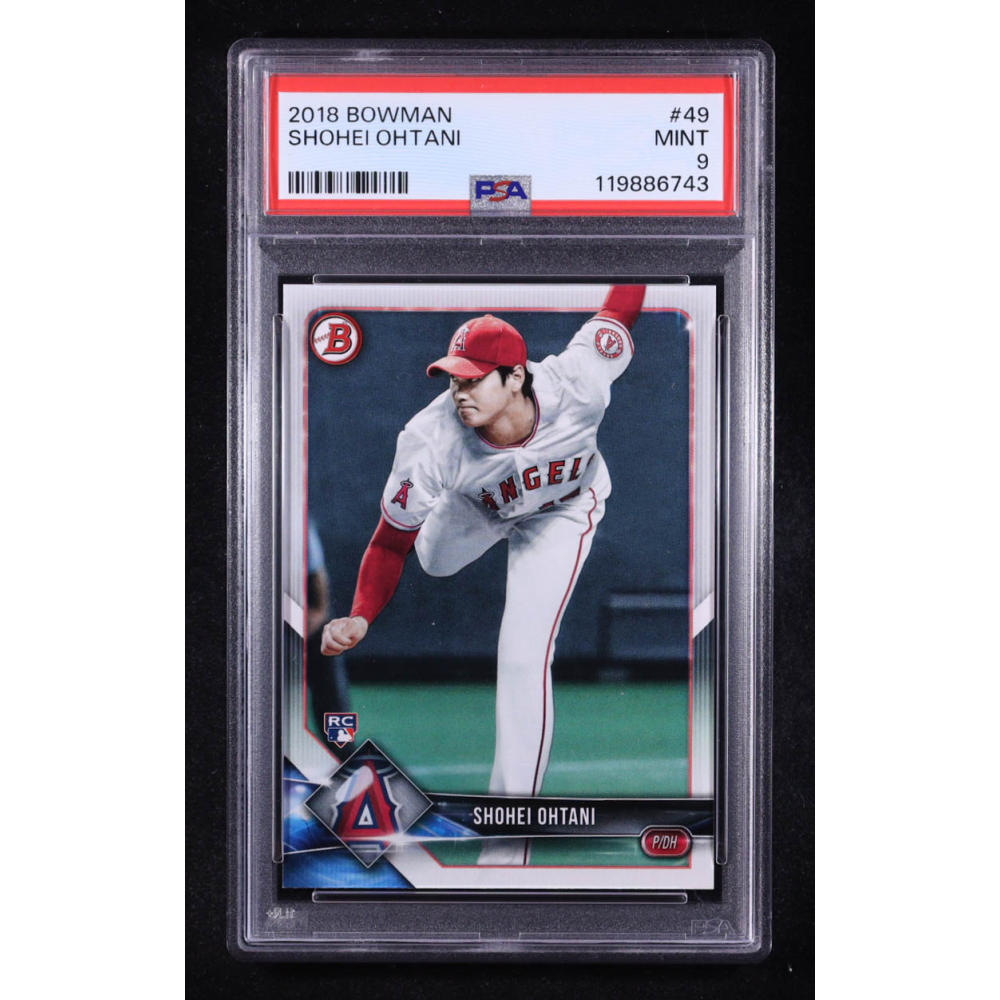Shohei Ohtani 2018 Bowman #49 RC (PSA 9) at PristineAuction.com