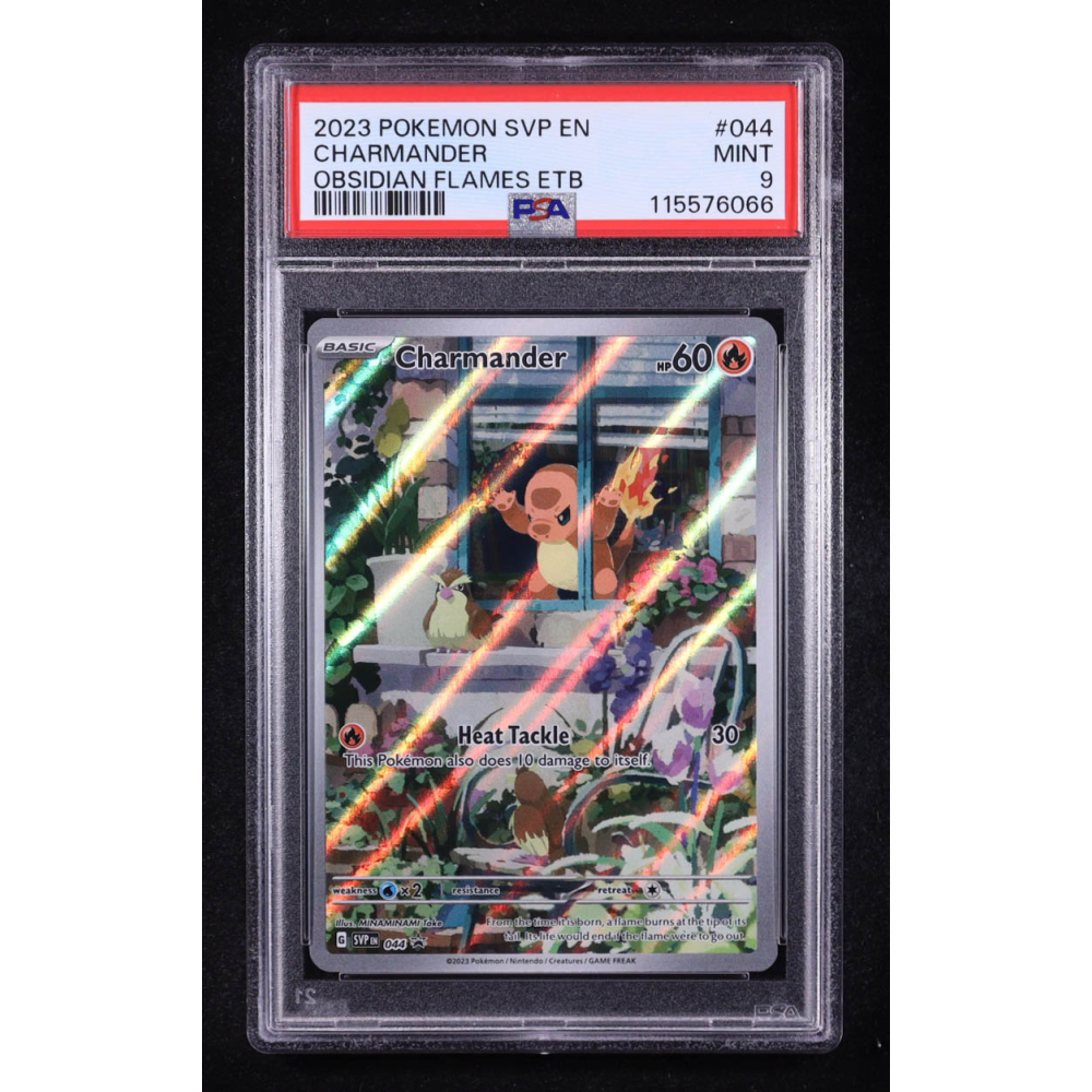 Charmander 2023 Pokemon SVP EN-SV Obsidian Flames Black Star Promo #044 (PSA 9) at PristineAuction.com