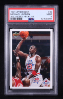 Michael Jordan 1991 Upper Deck #48 All-Star Checklist (PSA 9) at PristineAuction.com