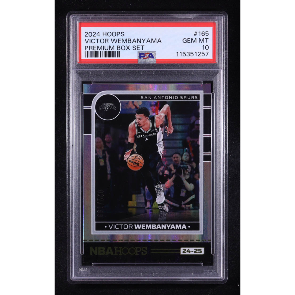 Victor Wembanyama 2024 Hoops Premium Box Set #165 (PSA 10) at PristineAuction.com