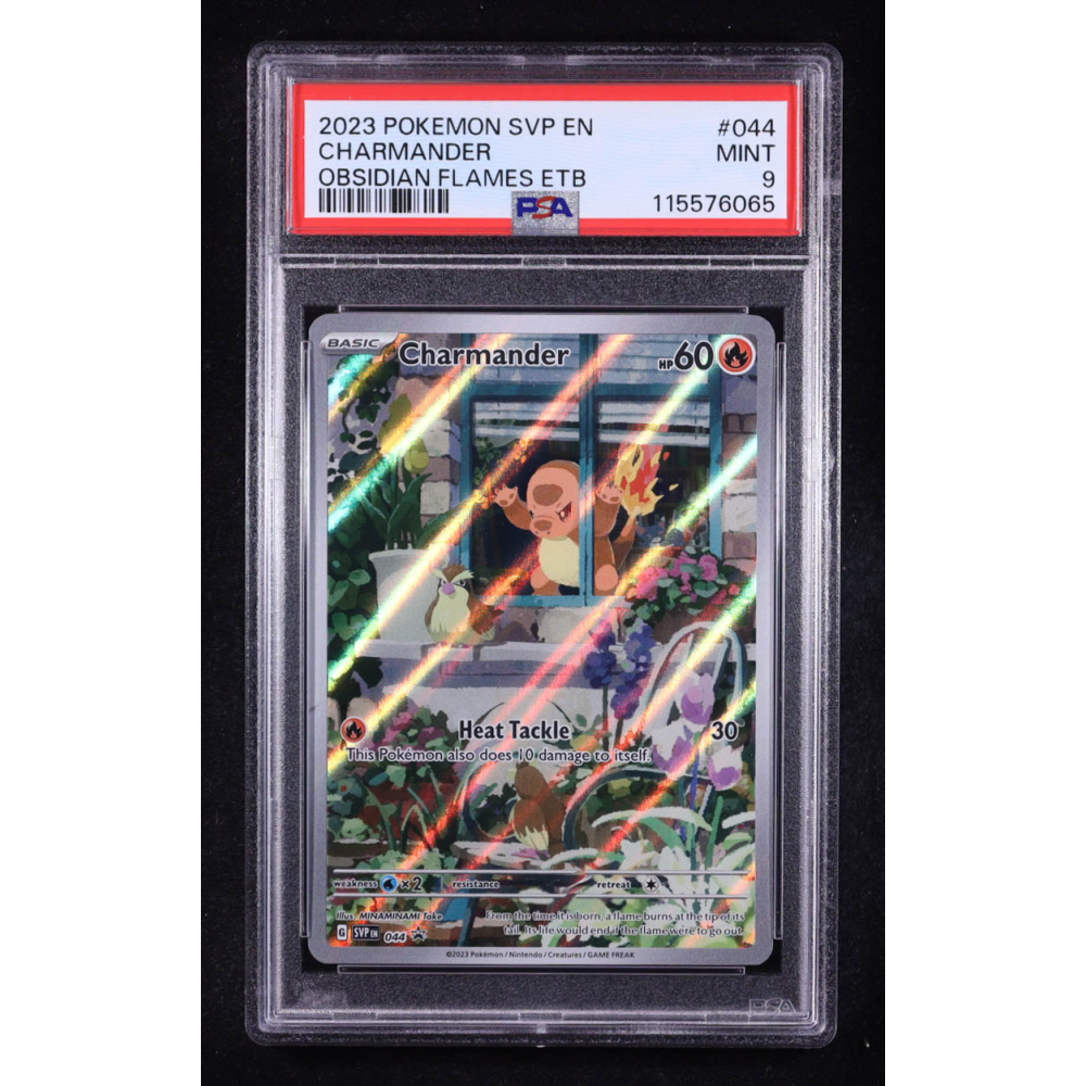 Charmander 2023 Pokemon SVP EN-SV Obsidian Flames Black Star Promo #044 (PSA 9) at PristineAuction.com