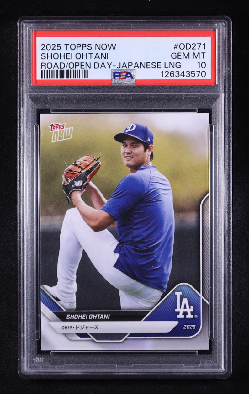 Shohei Ohtani 2025 Topps Now Road to Opening Day Japanese #OD271 (PSA 10) at PristineAuction.com Shohei Ohtani 2025 Topps Now Road to Opening Day Japanese #OD271 (PSA 10) at PristineAuction.com
