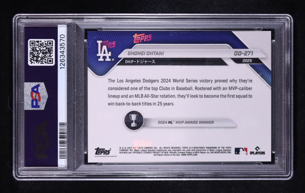 Shohei Ohtani 2025 Topps Now Road to Opening Day Japanese #OD271 (PSA 10) at PristineAuction.com Shohei Ohtani 2025 Topps Now Road to Opening Day Japanese #OD271 (PSA 10) at PristineAuction.com