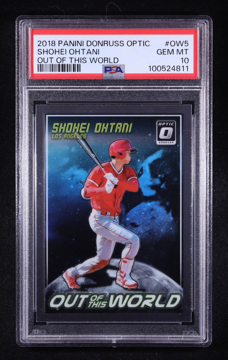 Shohei Ohtani 2018 Donruss Optic Out of this World #OW5 (PSA 10) at PristineAuction.com Shohei Ohtani 2018 Donruss Optic Out of this World #OW5 (PSA 10) at PristineAuction.com