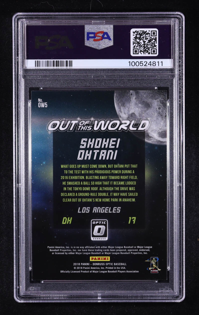 Shohei Ohtani 2018 Donruss Optic Out of this World #OW5 (PSA 10) at PristineAuction.com Shohei Ohtani 2018 Donruss Optic Out of this World #OW5 (PSA 10) at PristineAuction.com