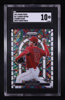 Shohei Ohtani 2022 Panini Prizm Stained Glass Prizms White Wave #3 (SGC 10) at PristineAuction.com