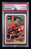 Christian Okoye Signed 1988 Topps #363 SR RC Inscribed "89 All Pro" (PSA) at PristineAuction.com