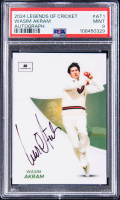 Wasim Akram 2024 Sportsnection Legends of Cricket Autograph #AT1 #37/50 (PSA 9) at PristineAuction.com