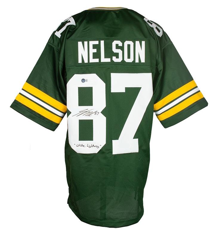 Jordy Nelson Signed Jersey Inscribed "White Lightning" (Beckett) at PristineAuction.com Jordy Nelson Signed Jersey Inscribed "White Lightning" (Beckett) at PristineAuction.com
