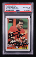 Christian Okoye Signed 1988 Topps #363 SR RC Inscribed "Nigerian Nightmare" (PSA) at PristineAuction.com