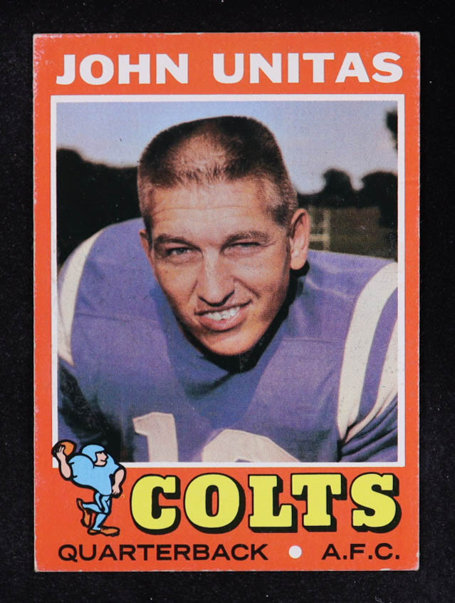 Johnny Unitas 1971 Topps #1 at PristineAuction.com Johnny Unitas 1971 Topps #1 at PristineAuction.com