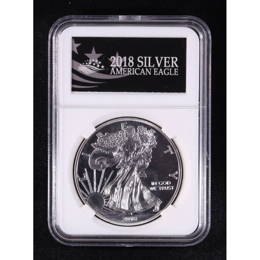 2018 American Silver Eagle $1 Coin at PristineAuction.com