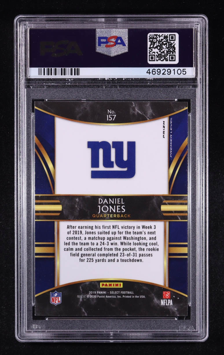 Daniel Jones 2019 Panini Select Silver Prizm #157 RC (PSA 10) at PristineAuction.com Daniel Jones 2019 Panini Select Silver Prizm #157 RC (PSA 10) at PristineAuction.com