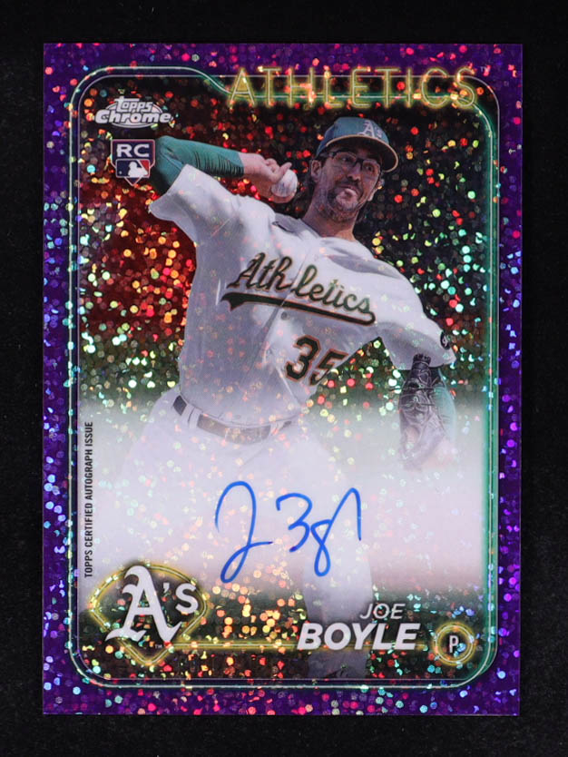 Joey Boyle 2024 Topps Chrome Update Rookie Autographs Purple Speckle Refractors #RAJBY RC #159/299 at PristineAuction.com Joey Boyle 2024 Topps Chrome Update Rookie Autographs Purple Speckle Refractors #RAJBY RC #159/299 at PristineAuction.com