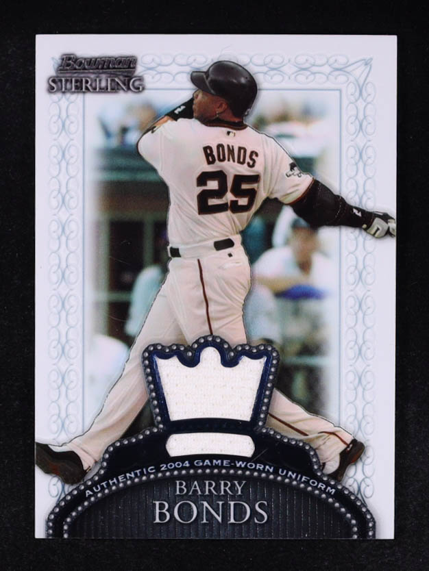 Barry Bonds 2005 Bowman Sterling #BLB Jersey at PristineAuction.com Barry Bonds 2005 Bowman Sterling #BLB Jersey at PristineAuction.com