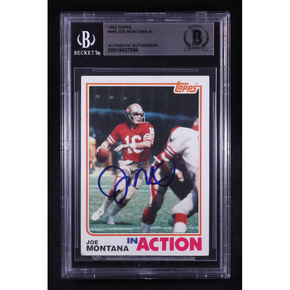 Joe Montana Signed 1982 Topps IA #489 (BGS) at PristineAuction.com