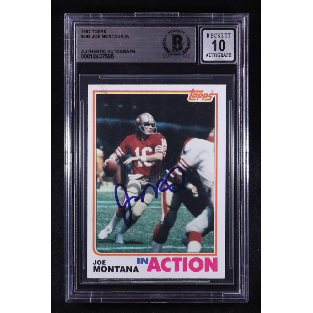 Joe Montana Signed 1982 Topps IA #489 (BGS | Autograph Graded 10) at PristineAuction.com