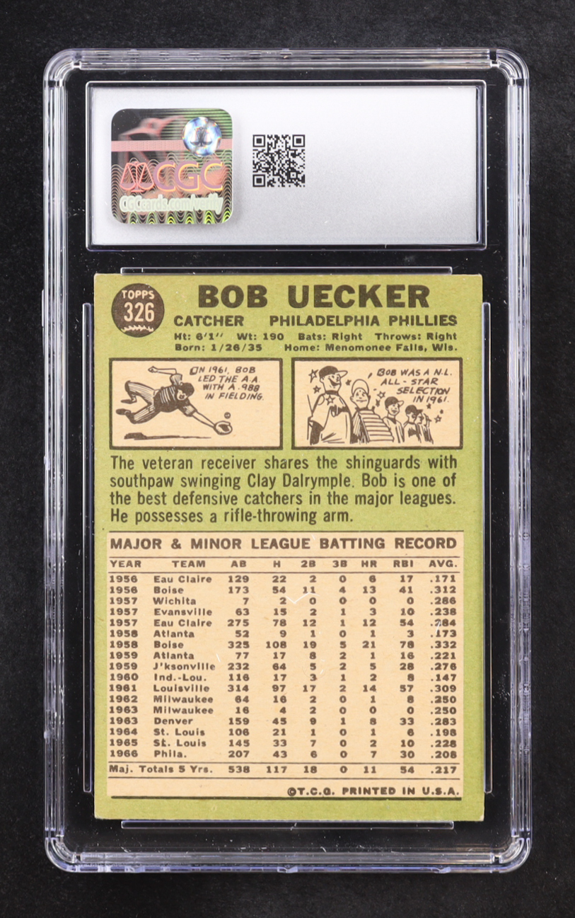 Bob Uecker 1967 Topps #326 (CGC 5.5) at PristineAuction.com Bob Uecker 1967 Topps #326 (CGC 5.5) at PristineAuction.com