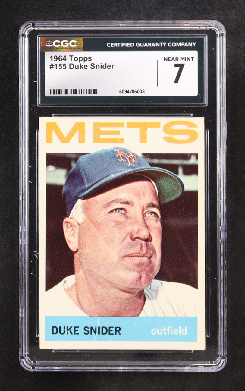 Duke Snider 1964 Topps #155 (CGC 7) at PristineAuction.com Duke Snider 1964 Topps #155 (CGC 7) at PristineAuction.com