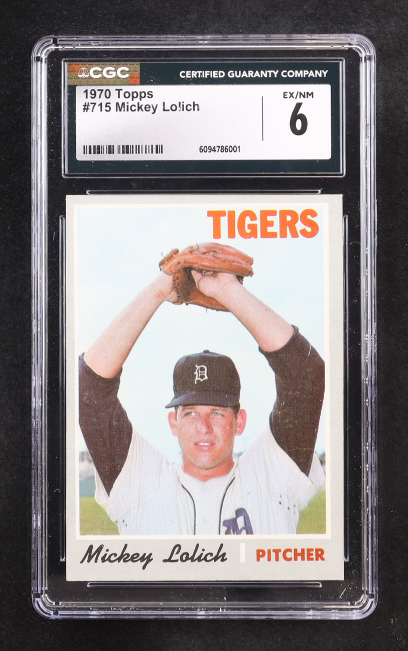 Mickey Lolich 1970 Topps #715 (CGC 6) at PristineAuction.com Mickey Lolich 1970 Topps #715 (CGC 6) at PristineAuction.com
