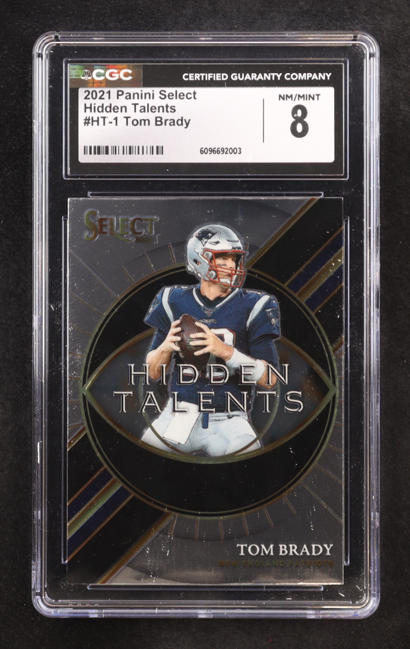Tom Brady 2021 Panini Select Hidden Talents #HT-1 (CGC 8) at PristineAuction.com Tom Brady 2021 Panini Select Hidden Talents #HT-1 (CGC 8) at PristineAuction.com