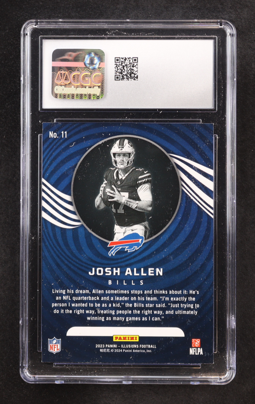 Josh Allen 2023 Panini Illusions Dots #11 (CGC 7) at PristineAuction.com Josh Allen 2023 Panini Illusions Dots #11 (CGC 7) at PristineAuction.com
