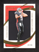 Michael Penix Jr. 2024 Immaculate Collection Clearly Immaculate Rookie Jerseys #32 #34/99 RC at PristineAuction.com