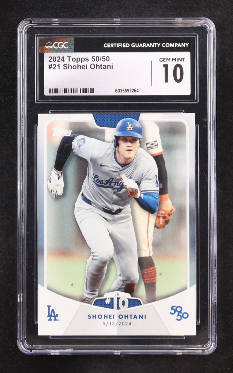 Shohei Ohtani 2024 Topps 50/50 #21 (CGC 10) at PristineAuction.com Shohei Ohtani 2024 Topps 50/50 #21 (CGC 10) at PristineAuction.com