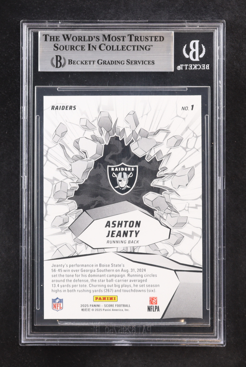Ashton Jeanty 2025 Score Emerged #1 RC (BGS 9) at PristineAuction.com Ashton Jeanty 2025 Score Emerged #1 RC (BGS 9) at PristineAuction.com