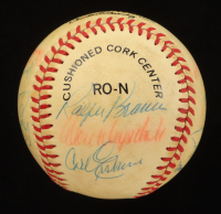 Dodgers Old Timers ONL Baseball Signed by (16) with Johnny Podres, Duke Snider, Preacher Roe, Don Drysdale (SOP) at PristineAuction.com