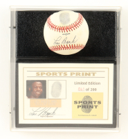 Lou Brock Signed LE ONL Baseball Display with Thumbprint (Beckett) at PristineAuction.com