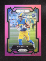 Puka Nacua 2023 Panini Prizm Autographs Prizms Pink #357 RC at PristineAuction.com